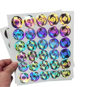 Custom Logo 3D Holographic Vinyl Anti Counterfeit Sticker with Laser Hologram for Craft Gifting Multiple Shapes