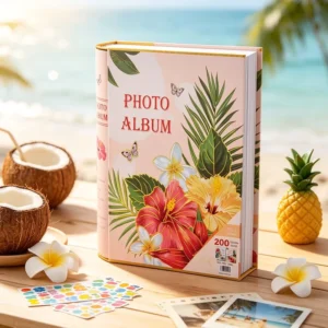 Custom Logo 4×6 Children’s DIY Photo Album, 200 Pockets, Wire Binding, PP Inner Pages, Paper Cover, Matte Varnish