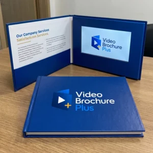 Custom Logo 7-Inch HD IPS Full-Angle Screen, Hot-Stamped A5 Paper Digital Video Brochure