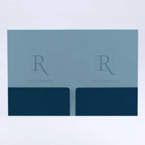 Custom Logo A4 File Paper Presentation Folder With Business Card Slot Business Manila Folder