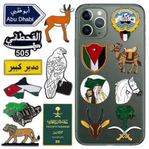 Custom Logo Adhesive Badge Pin 3M Gold Metallic Metal Sticker for Phone Case