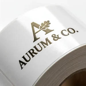 Custom Logo Adhesive Packaging Label Roll Durable Waterproof