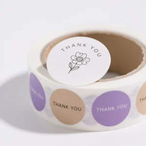 Custom Logo Adhesive Roll Stickers, Waterproof Printed Product Labels for Grocery Packaging