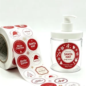 Custom Logo Adhesive Textured Paper Packaging Labels