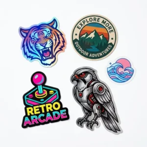 Custom Logo Adhesive Waterproof Vinyl Stickers, Gloss or Matte, Die-Cut Craft Stickers