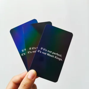 Custom Logo Art Paper Business Cards with Double-Sided Printing and Holographic Lamination