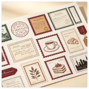 Custom Logo Assorted Vinyl Sticker Sheet, Self-Adhesive