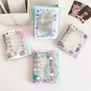Custom Logo Binder Photo Card Album Loose-leaf Mini Film Photocard Organizer Collect Book Transparent Glitter Photo Album
