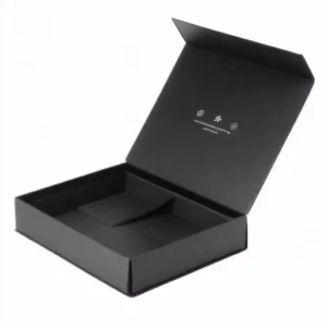Custom Logo Black Luxury Cardboard Paper Gift Foldable Magnetic Packaging Box