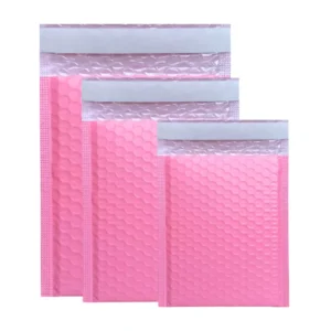 Custom Logo Black, White, and Pink Biodegradable Tear-Proof Bubble Mailer Bags