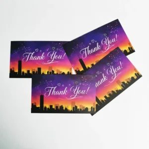 Custom Logo Business Cards Cardboard Greeting Cards Gold/Silver/Holographic Foil Thank You Cards