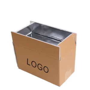 Custom Logo Carton Aluminum Foil Box Fish Meat Vegetables Fruit Styrofoam Insulated Lunch Shipping Cooler Boxes For Frozen Food
