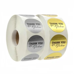Custom Logo Circle Stickers for Small Business Packaging and Shipping Labels for Candles Crafts Compatible with Printer
