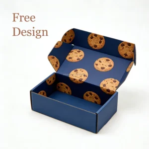 Custom Logo Cookie Food Packaging Box, Matte Lamination, Corrugated Board, Offset Printing, Shipping Mailer Box