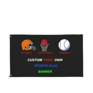 Custom Logo Design 3×5 Ft Sports League Football Basketball Baseball Team Flag Banner