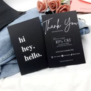 Custom Logo Design Paper Double Sides Printed Business Greeting Thank You Post Cards Custom Postcard With Envelope