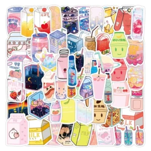 Custom Logo Die-Cut Adhesive Anime Cartoon Vinyl Sticker Pack