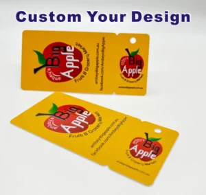 Custom Logo Die-Cut PVC Keytag Combo Card, 3-Up, for Business