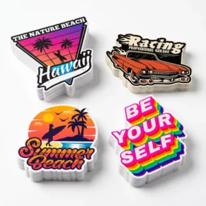 Custom Logo Die-Cut Waterproof UV Vinyl Holographic Adhesive Stickers