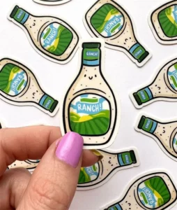 Custom Logo Die Cut Waterproof Vinyl Self Adhesive Cartoon Transparent Stickers