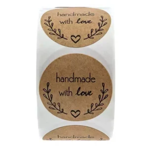 Custom Logo Eco-Friendly Adhesive Kraft Paper Labels and Stickers for Beverage and Food Promotion