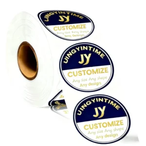 Custom Logo Eco-Friendly Waterproof PVC UV-Resistant Adhesive Circular Roll Packaging Labels