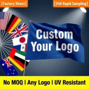 Custom Logo Flag Any Size Digital Printed Personalised Banner Industrial Quality Outdoor Advertising Flags