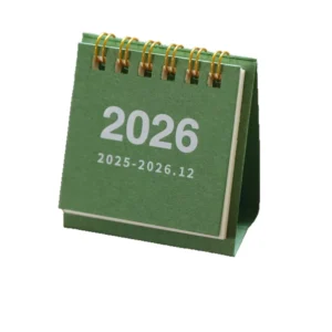 Custom Logo Flip Desk Calendar with Foil Stamping for Business Gifts