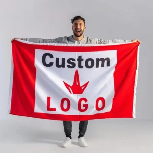 Custom Logo Full Color 13 oz PVC Vinyl Non-Woven Feather Flag Promotional Banner with Digital Printing