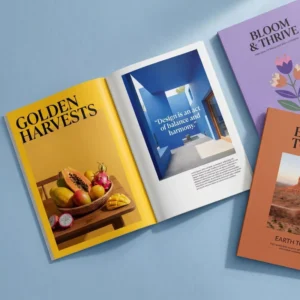 Custom Logo Full Color Magazine Printing Service Offset Printed Softcover Product Catalog Booklet Brand Portfolio