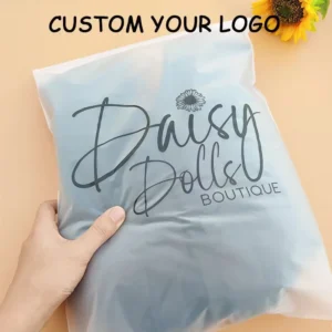 Custom Logo Full-Print Frosted Plastic Zipper Bags for Socks, Clothing, and T-Shirts