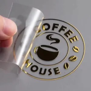 Custom Logo Glossy Waterproof Durable Metal Transfer Packaging Labels