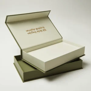 Custom Logo Green and Black Recyclable Magnetic Folding Rigid Gift Box with Magnetic Lid
