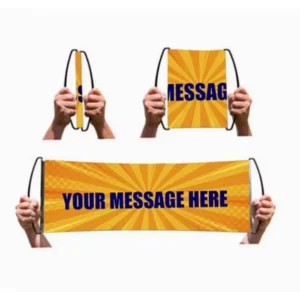 Custom Logo Hand-Pull Retractable Banner Portable Handheld Scrolling Flag for Parade, Sports, and Cheer Events