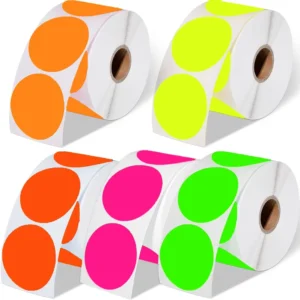 Custom Logo Holographic Blank Packaging Labels Sticker Roll Waterproof Vinyl for Small Grocery Supermarket