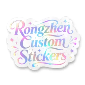Custom Logo Holographic Foil Die-Cut Self-Adhesive UV-Resistant Waterproof PVC Vinyl Stickers
