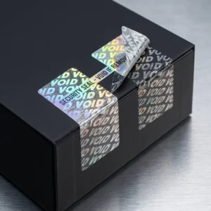 Custom Logo Holographic VOID Tamper-Proof Labels Laser Anti-Removal Security Roll Stickers for Product Packaging