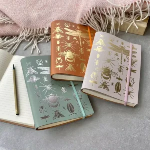 Custom Logo Insect Encyclopedia Notebook Journal with Golden Hot Stamping, Low MOQ
