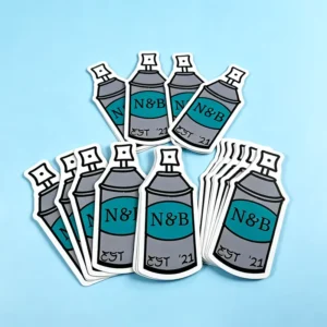 Custom Logo Laminated Vinyl Die-Cut Label Stickers, UV-Protected, Waterproof, Permanent Adhesive