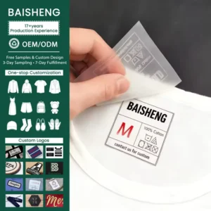 Custom Logo Neck Care Heat Transfer Garment Labels for T-Shirts