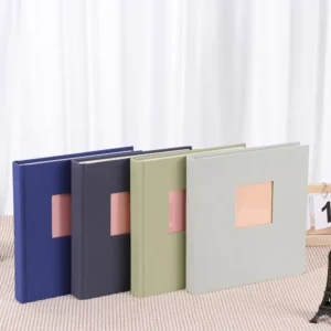 Custom Logo OEM DIY Polaroid Film Slip-In Front Window Cloth Linen Fabric Colorful Wedding Baby Family Photo Album Book