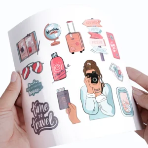 Custom Logo Paper Self-Adhesive Waterproof Vinyl Kiss-Cut Sticker Sheet