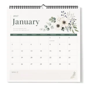 Custom Logo Paper Wall Calendar Workshop Factory Use Large Monthly Planner for Industrial Office