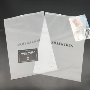 Custom Logo Plastic Matte Frosted CPE/EVA Slider Ziplock Bag