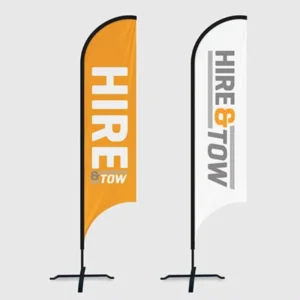 Custom Logo Polyester Feather Flag Teardrop Banner with Aluminum Flagpole for Outdoor Use