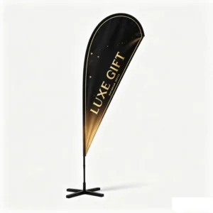 Custom Logo Print 110G Polyester Feather Flag Banner with Fiberglass Flagpole