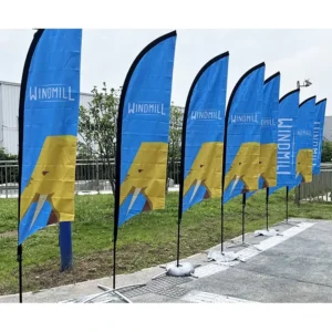 Custom Logo Print Feather Flag Teardrop Beach Flag Banner Outdoor