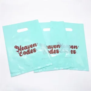 Custom Logo Printed Boutique Plastic Carrier Gift Shopping Bag with Die-Cut Handle