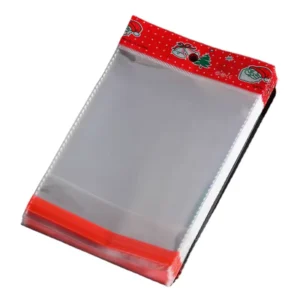 Custom Logo Printed Clear OPP Self-Adhesive Bags With Header Card, Euro Slot and Hanging Hole