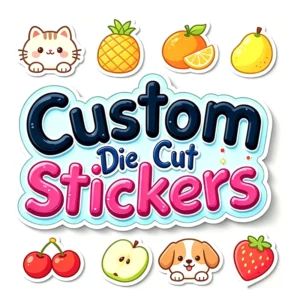 Custom Logo Printed Die-Cut Vinyl Waterproof Cartoon Holographic Stickers